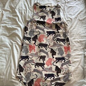 H&M Black and Pink Patterned Dress